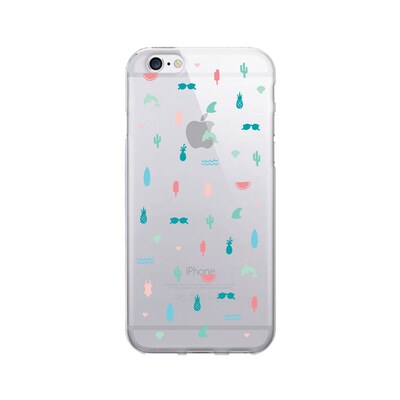 OTM  Prints Clear Phone Case, Summer Icons Pastels, iPhone 7/7S (OP-IP7V1CG-A02-49)