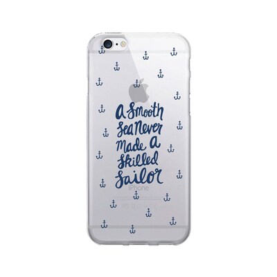 OTM  Prints Clear Phone Case, A Smooth Sea Navy, iPhone 7/7S (OP-IP7V1CG-A02-01)