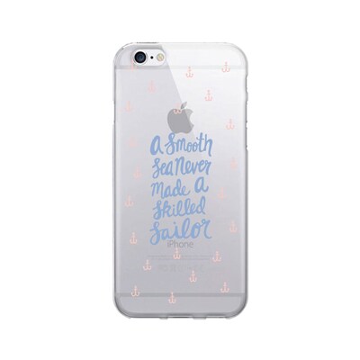OTM  Prints Clear Phone Case, A Smooth Sea Pink & Blue, iPhone 7/7S (OP-IP7V1CG-A02-02)
