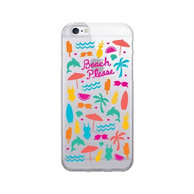 OTM  Prints Clear Phone Case, Beach Please Brights, iPhone 7/7S (OP-IP7V1CG-A02-04)