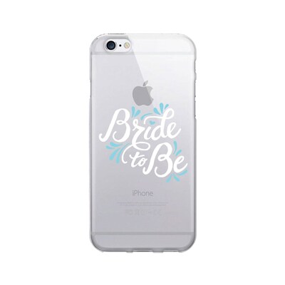OTM  Prints Clear Phone Case, Bride to Be Blue & White, iPhone 7/7S (OP-IP7V1CG-A02-14)