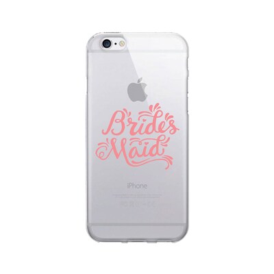 OTM  Prints Clear Phone Case, Brides Maid Pink, iPhone 7/7S (OP-IP7V1CG-A02-18)