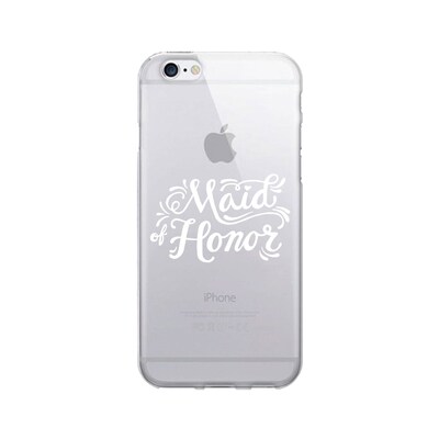 OTM  Prints Clear Phone Case, Maid of Honor White, iPhone 7/7S (OP-IP7V1CG-A02-25)