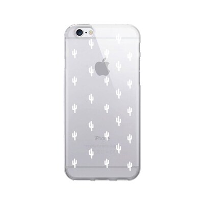 OTM  Prints Clear Phone Case, Mini Cacti White, iPhone 7/7S (OP-IP7V1CG-A02-28)