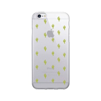 OTM  Prints Clear Phone Case, Mini Cacti Green, iPhone 7/7S (OP-IP7V1CG-A02-30)
