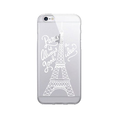 OTM  Prints Clear Phone Case, Paris is always a good idea White, iPhone 7/7S (OP-IP7V1CG-A02-31)