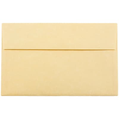JAM Paper A10 Parchment Invitation Envelopes, 6 x 9.5, Antique Gold Recycled, 25/Pack (12514)