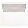 JAM Paper A9 Foil Lined Invitation Envelopes, 5.75 x 8.75, White with Silver Foil, 25/Pack (34078)