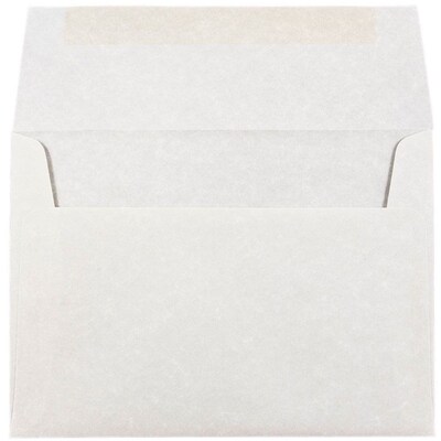 JAM Paper® A7 Parchment Invitation Envelopes, 5.25 x 7.25, Pewter Grey Recycled, 50/Pack (35061I)