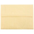 JAM Paper® A2 Parchment Invitation Envelopes, 4.375 x 5.75, Antique Gold Recycled, 50/Pack (55574I)