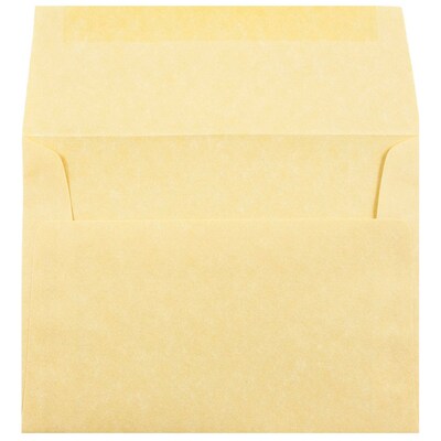 JAM Paper® A6 Parchment Invitation Envelopes, 4.75 x 6.5, Antique Gold Recycled, Bulk 250/Box (56721