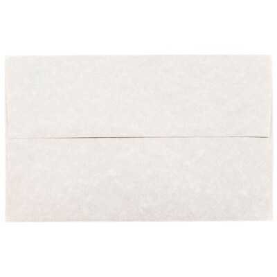 JAM Paper A10 Parchment Invitation Envelopes, 6 x 9.5, Pewter Grey Recycled, 25/Pack (57156)