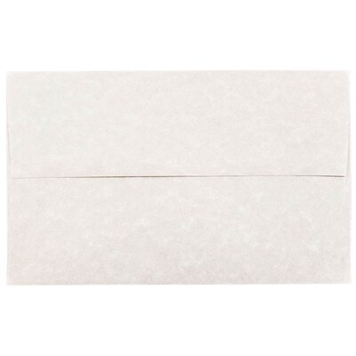 JAM Paper A10 Parchment Invitation Envelopes, 6 x 9.5, Pewter Grey Recycled, 50/Pack (57156I)