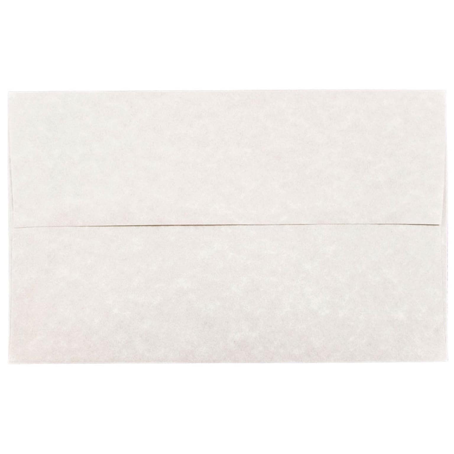JAM Paper A10 Parchment Invitation Envelopes, 6 x 9.5, Pewter Grey Recycled, 25/Pack (57156)