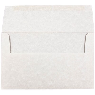 JAM Paper A10 Parchment Invitation Envelopes, 6 x 9.5, Pewter Grey Recycled, 50/Pack (57156I)