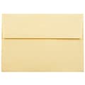 JAM Paper A7 Parchment Invitation Envelopes, 5.25 x 7.25, Antique Gold Recycled, 25/Pack (78758)