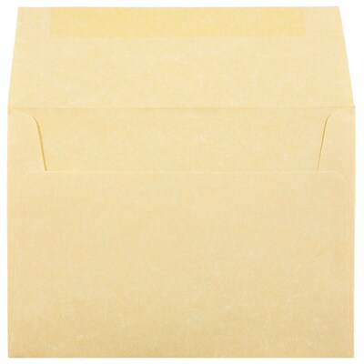 JAM Paper A7 Parchment Invitation Envelopes, 5.25 x 7.25, Antique Gold Recycled, Bulk 250/Box (78758H)