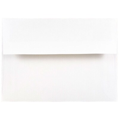 JAM Paper A6 Foil Lined Invitation Envelopes, 4.75 x 6.5, White with Silver Foil, Bulk 250/Box (82927H)