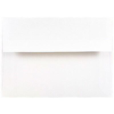 JAM Paper A6 Foil Lined Invitation Envelopes, 4.75 x 6.5, White with Silver Foil, Bulk 250/Box (8292