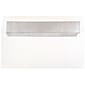 JAM Paper Open End #10 Business Envelope, 4 1/8" x 9 1/2", White and Silver, 50/Pack (95157I)