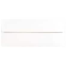 JAM Paper Open End #10 Business Envelope, 4 1/8 x 9 1/2, White and Silver, 50/Pack (95157I)