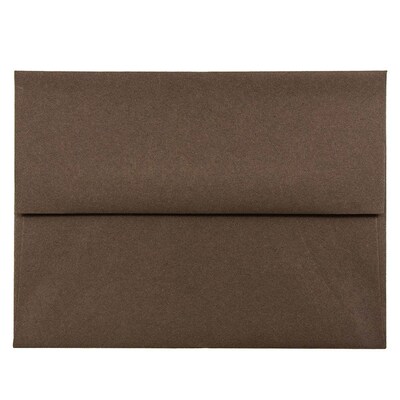 JAM Paper® A2 Invitation Envelopes, 4.375 x 5.75, Chocolate Brown Recycled, 50/Pack (233709I)