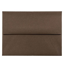 JAM Paper A2 Invitation Envelopes, 4.375 x 5.75, Chocolate Brown Recycled, 25/Pack (233709)
