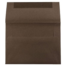 JAM Paper A2 Invitation Envelopes, 4.375 x 5.75, Chocolate Brown Recycled, 25/Pack (233709)