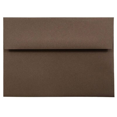 JAM Paper A7 Invitation Envelopes, 5.25 x 7.25, Chocolate Brown Recycled, 25/Pack (233711)
