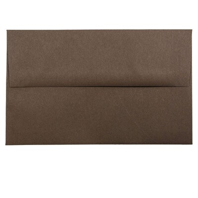 JAM Paper® A10 Invitation Envelopes, 6 x 9.5, Chocolate Brown Recycled, 25/Pack (233713)