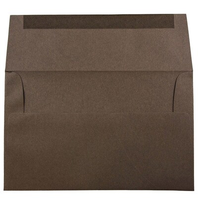 JAM Paper® A10 Invitation Envelopes, 6 x 9.5, Chocolate Brown Recycled, 25/Pack (233713)