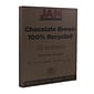 JAM Paper Matte Colored Paper, 28 lbs., 8.5" x 11", Chocolate Brown Recycled, 50 Sheets/Pack (233723)