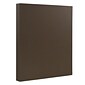 JAM Paper Matte Colored Paper, 28 lbs., 8.5" x 11", Chocolate Brown Recycled, 50 Sheets/Pack (233723)
