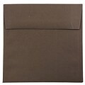 JAM Paper® 6 x 6 Square Invitation Envelopes, Chocolate Brown Recycled, 50/Pack (234680I)