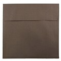 JAM Paper® 8.5 x 8.5 Square Invitation Envelopes, Chocolate Brown Recycled, Bulk 250/Box (234681H)