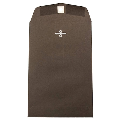 JAM Paper 6 x 9 Open End Catalog Envelopes with Clasp Closure, Chocolate Brown Recycled, 10/Pack (234784B)