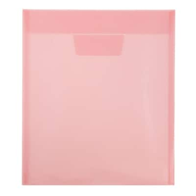 JAM Paper® Plastic Envelopes with Tuck Flap Closure, Letter Open End, 9 7/8 x 11 3/4, Red Poly, 12/P