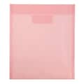 JAM Paper® Plastic Envelopes with Tuck Flap Closure, Letter Open End, 9 7/8 x 11 3/4, Red Poly, 12/P