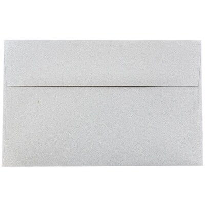 JAM Paper A10 Passport Invitation Envelopes, 6 x 9.5, Granite Silver Recycled, 25/Pack (2831490)