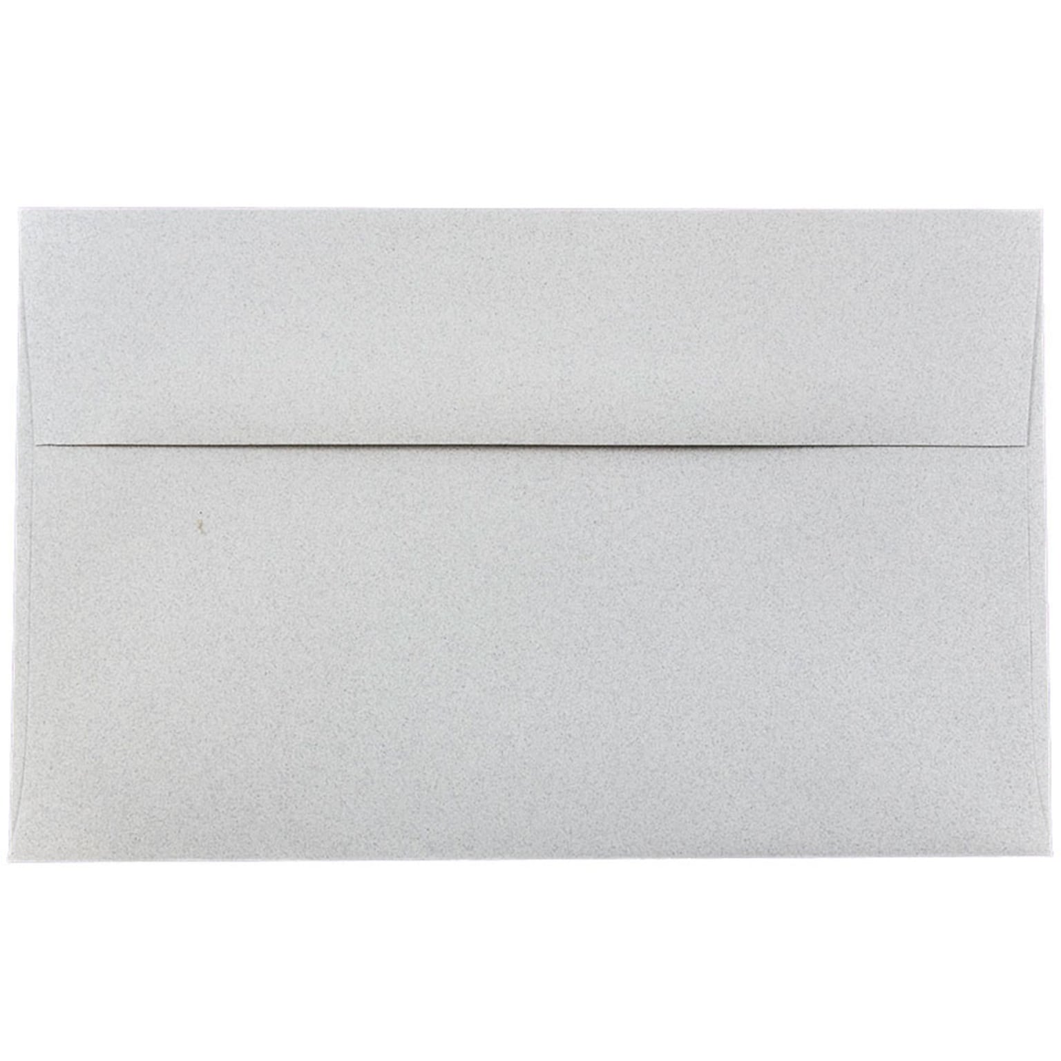 JAM Paper A10 Passport Invitation Envelopes, 6 x 9.5, Granite Silver Recycled, 25/Pack (2831490)