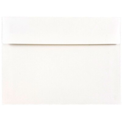JAM Paper A7 Foil Lined Invitation Envelopes, 5.25 x 7.25, White with Silver Foil, Bulk 250/Box (324