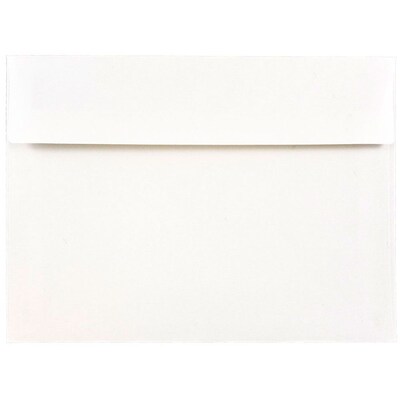 JAM Paper A7 Foil Lined Invitation Envelopes, 5.25 x 7.25, White with Silver Foil, 50/Pack (3243671I