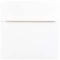 JAM Paper 6 x 6 Square Foil Lined Invitation Envelopes, White with Silver Foil, 25/Pack (3244688)