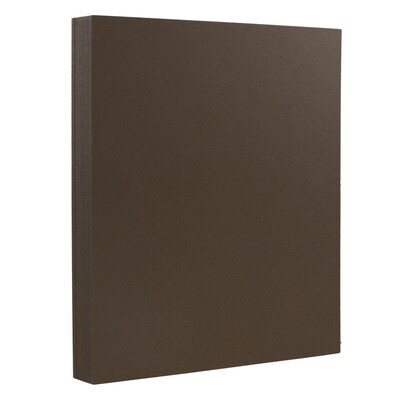 JAM Paper 100 lb. Cardstock Paper, 8.5" x 11", Chocolate Brown, 50 Sheets/Pack (8109252)