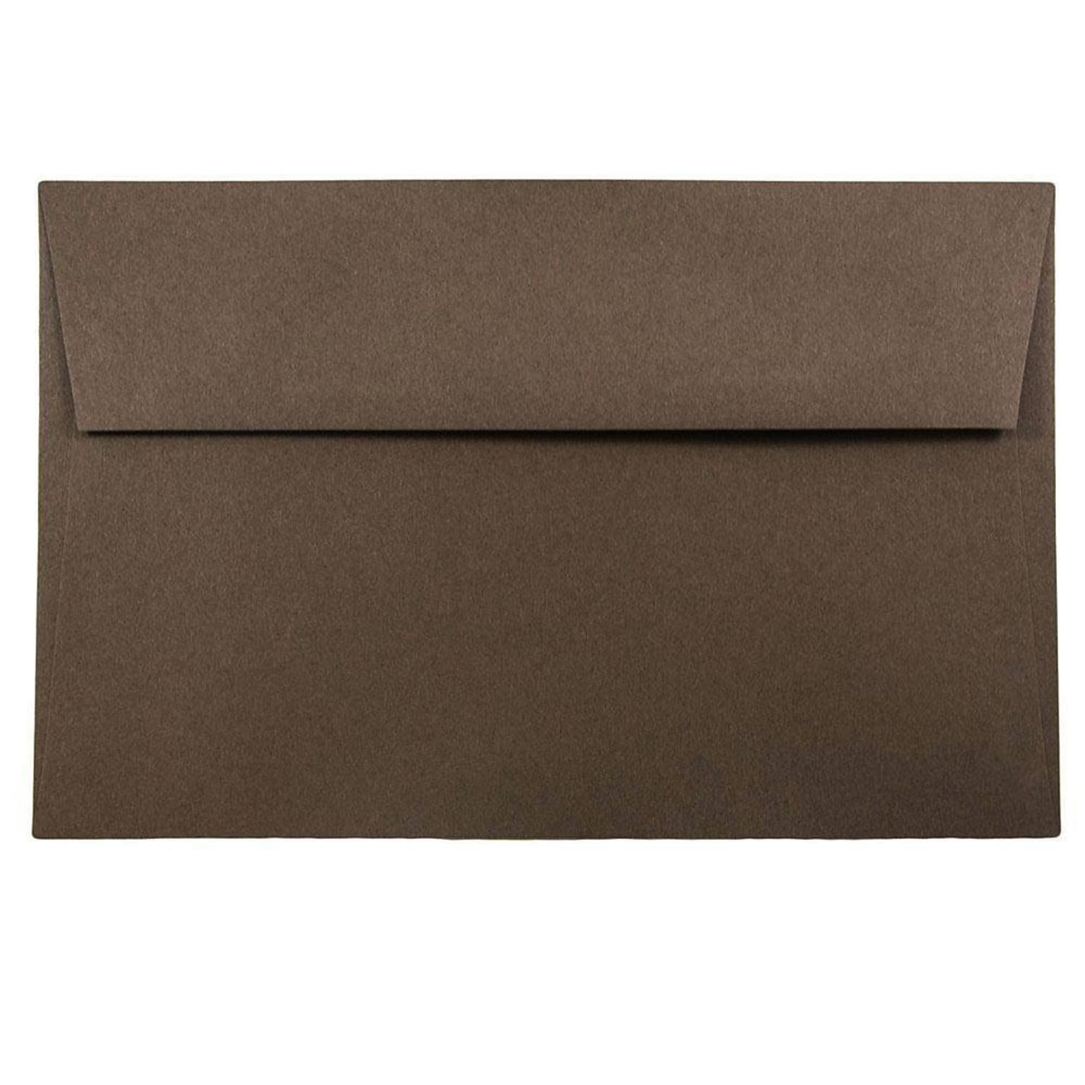JAM Paper A9 Invitation Envelopes, 5.75 x 8.75, Chocolate Brown Recycled, 50/Pack (32311328I)