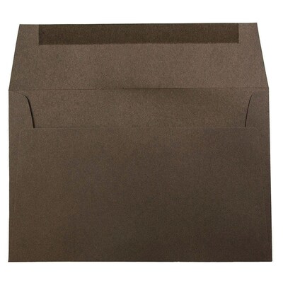 JAM Paper A9 Invitation Envelopes, 5.75 x 8.75, Chocolate Brown Recycled, 50/Pack (32311328I)