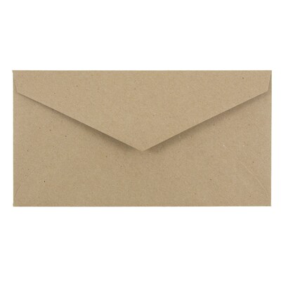 JAM Paper Monarch Kraft Open End Invitation Envelope, 3 7/8 x 7 1/2, Brown Kraft, 50/Pack (36317567I)