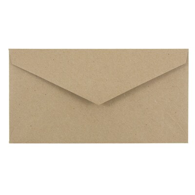 JAM Paper Monarch Envelopes, 3.875 x 7.5, Brown Kraft Paper Bag, 25/Pack (36317567)