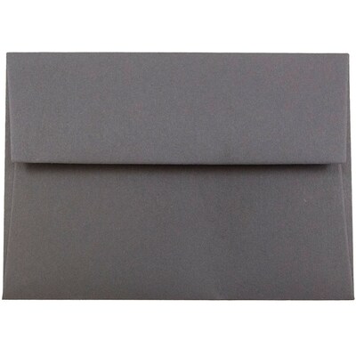 JAM Paper 4Bar A1 Invitation Envelopes, 3.625 x 5.125, Dark Grey, 50/Pack (36396431I)