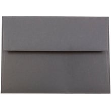 JAM Paper 4Bar A1 Invitation Envelopes, 3.625 x 5.125, Dark Grey, 50/Pack (36396431I)